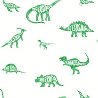Over the Rainbow Dino Dictionary Wallpaper Green Holden 90902