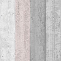 Painted Wood Wallpaper Grey / Blush Arthouse 902809
