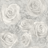 Reverie Rose Wallpaper Silver Arthouse 623303
