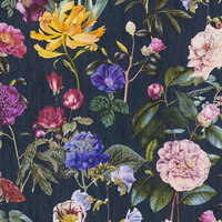 Jette Flowers Wallpaper Navy AS Creation AS373364