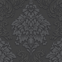 Lizzy London Baroque Damask Wallpaper Charcoal AS Creation 36898-4