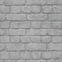Silver Brick Effect Wallpaper Rasch 226751