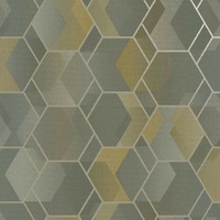 Asik Geo Wallpaper Grey / Yellow Holden 13002