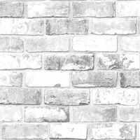 Brick Effect Wallpaper White Debona 6751