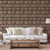 Antique Bookcase Wallpaper Brown - Direct Wallpapers 575208