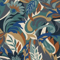 Casa Leaf Wallpaper Blue / Teal Green Belgravia 5903