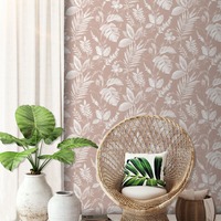 Eden Wallpaper Collection Tane Leaf Blush Muriva L98903