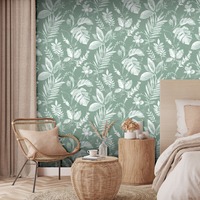 Eden Wallpaper Collection Tane Leaf Green Muriva L98904