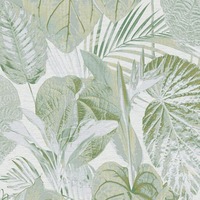 Famous Garden Tropical Leaves Vinyl Wallpaper Green/Grey/Gold AS Creation 39355-4