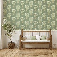 Tortoise and Hare Wallpaper Sage Green Belgravia Decor 6655