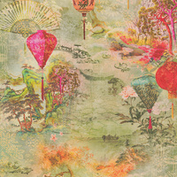 Asian Fusion Lanterns Wallpaper Multi AS Creation 37466-1