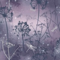 Fantasia Damselfly Wallpaper Purple Arthouse 692306