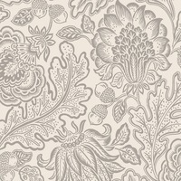Fernhurst Floral Trail Wallpaper Silver Belgravia 1110