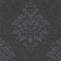 Lizzy London Baroque Damask Wallpaper Charcoal AS Creation 36898-4