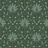 Palm Trellis Wallpaper Teal / Green Holden 13750