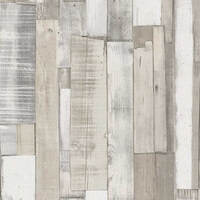 Wood Board Panel Wallpaper White Rasch 203714