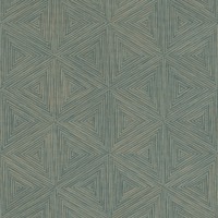 Boho Geometric Textured Wallpaper Blue / Gold Rasch 571271