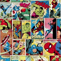 Marvel Comic Strip Wallpaper Multi Muriva 159501