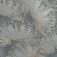 Opulenza Fan Vinyl Wallpaper Blue Rasch 659764