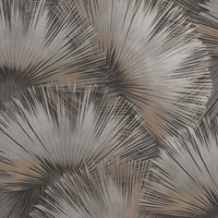 Opulenza Fan Vinyl Wallpaper Charcoal Rasch 659788