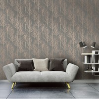Rhea Zandra Trees Wallpaper Dark Grey / Rose Gold Holden 90761