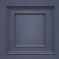 Amara Panel Vinyl Wallpaper Dark Blue Belgravia 7375