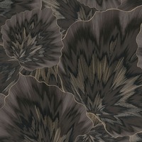 Bliss Floral Textured Vinyl Wallpaper Black / Gold Erismann 10402-15