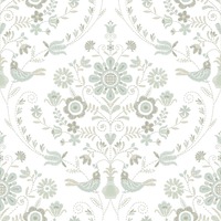 Britt Woodland Damask Vinyl Wallpaper Neutral Fine Decor FD26513