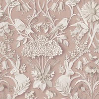 Dimensions Woodland Wallpaper Pink Fine Decor FD43607