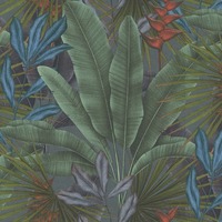 Exotic Jungle Textured Heavyweight Vinyl Wallpaper Blue AS Creation 39647-1