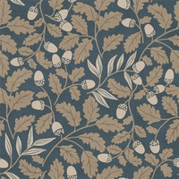 Acorn Trail Wallpaper Navy Blue Arthouse 100360AH